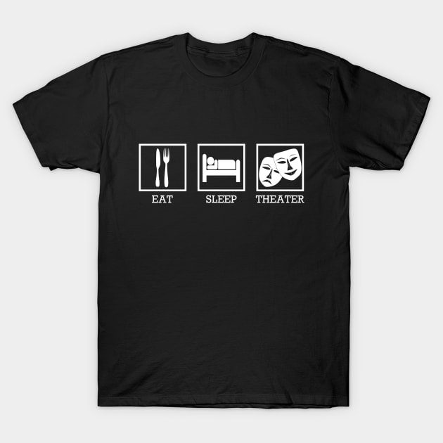 Eat Sleep Theater T-Shirt by thingsandthings